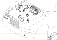 Комплект дооснащ.автом.сист.кондиционир. для BMW E46 320Cd M47N (схема запасных частей)