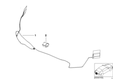 Комплект дооснащения антенной на бампере для BMW E46 325xi M54 (схема запасных частей)