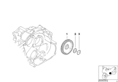 Промежуточная шестерня масляного насоса для BMW R13 F 650 GS Dakar 00 (0173,0183) 0 (схема запасных частей)