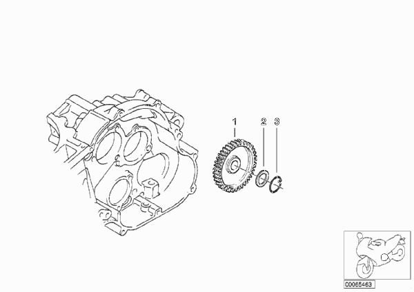 Промежуточная шестерня масляного насоса для BMW R131 G 650 GS 11 (0188,0189) 0 (схема запчастей)