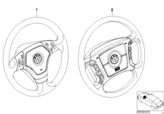 К-т доосн.многофункц. рулевым колесом для BMW E46 330xi M54 (схема запасных частей)