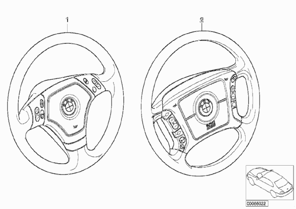 К-т доосн.многофункц. рулевым колесом для BMW E46 330Ci M54 (схема запчастей)