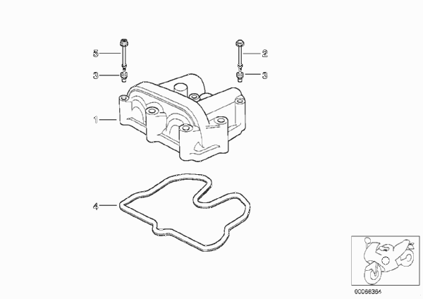 Крышка головки блока цилиндров для MOTO R13 F 650 GS Dakar 04 (0176,0186) 0 (схема запчастей)