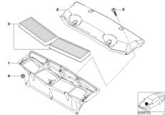 Микрофильтр/детали корпуса для BMW E52 Z8 S62 (схема запасных частей)