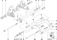 Опора - привод на качающемся рычаге для BMW C1N C1 (0191) 0 (схема запасных частей)