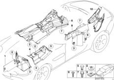 Теплоизоляция для BMW E52 Z8 S62 (схема запасных частей)