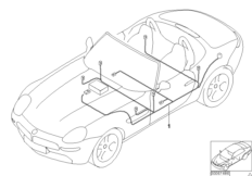 Провода аудиосистемы для BMW E52 Z8 S62 (схема запасных частей)