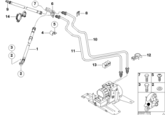 Трубопровод тормозного привода c ABS Пд для BMW C1N C1 (0191) 0 (схема запасных частей)