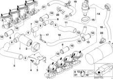 Клапан регулир.х.х./клапан вент.топ.бака для BMW E52 Z8 S62 (схема запасных частей)