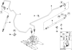 Трубопровод тормозного привода c ABS Зд для BMW C1N C1 200 (0192) 0 (схема запасных частей)