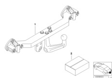 Тягово-сцепное устройство для BMW E46 330d M57 (схема запасных частей)