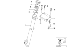 Направляющая труба для BMW R13 F 650 GS 04 (0175,0185) 0 (схема запасных частей)