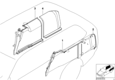 Индивид.обшивка багажного отделения для BMW E39 525i M54 (схема запасных частей)