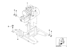 Антиблокир.система, модулятор давления для BMW C1N C1 200 (0192) 0 (схема запасных частей)