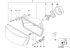 Фара для BMW C1N C1 (0191) 0 (схема запасных частей)