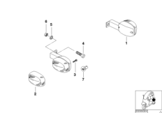 Фонарь указателя поворота Зд для MOTO C1N C1 200 (0192) 0 (схема запасных частей)
