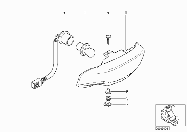 Блок задних фонарей для BMW C1N C1 200 (0192) 0 (схема запчастей)