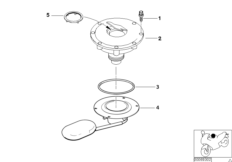 запорный механизм топливного бака для BMW 259R R 850 R 94 (0401,0406) 0 (схема запасных частей)