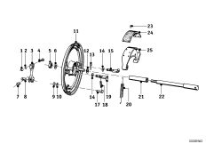 Тормозной механизм переднего колеса для BMW T50 R50 S 0 (схема запасных частей)