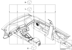 Комплект деревянных накладок для BMW E39 520i M52 (схема запасных частей)