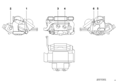 Сервопривод кондиционера для BMW E52 Z8 S62 (схема запасных частей)
