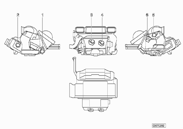 Сервопривод кондиционера для BMW E52 Z8 S62 (схема запчастей)