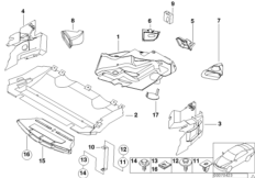 Воздуховод для BMW Z3 Z3 2.8 M52 (схема запасных частей)