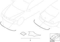 Защитные планки для BMW E46 316Ci M43 (схема запасных частей)