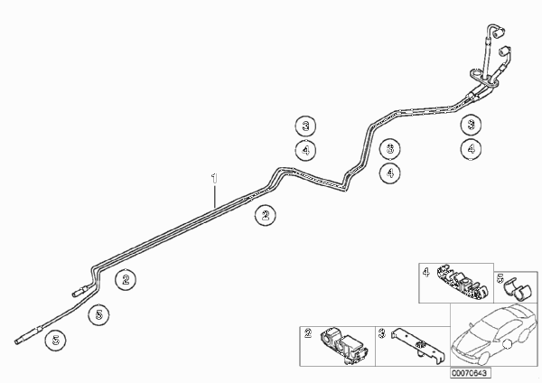 Топливопроводы для BMW E52 Z8 S62 (схема запчастей)