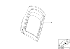 Индивид. задняя панель сер.сид.кожа для BMW E46 325Ci M54 (схема запасных частей)