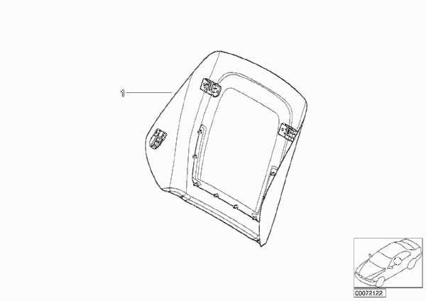 Индивид. задняя панель спорт.сид.кожа для BMW E46 325i M54 (схема запчастей)