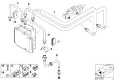 Трубопровод тормозного привода Пд с ASC для BMW Z3 Z3 2.2i M54 (схема запасных частей)
