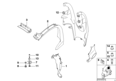 Облицовка спинки / доп. элементы для MOTO C1N C1 200 (0192) 0 (схема запасных частей)