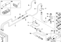 Трубопровод тормозного привода Зд с DSC для BMW Z3 Z3 2.2i M54 (схема запасных частей)