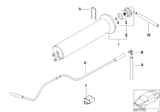 Топливный фильтр/ регулятор давления для BMW E53 X5 4.4i M62 (схема запасных частей)