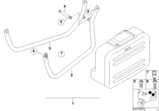 Комплект фиксаторов для чемодана для BMW R131 G 650 GS 09 (0178,0179) 0 (схема запасных частей)