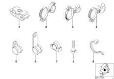 Различные держатели провода для BMW C1N C1 200 (0192) 0 (схема запасных частей)