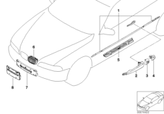 Дооснащение Chrome Line Exterieur для BMW E46 316Ci M43 (схема запасных частей)
