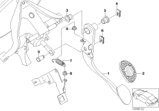 Привод тормозных механизмов для BMW R50 Cooper W10 (схема запасных частей)