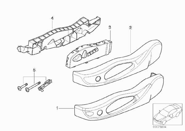 Сиденье Пд детали привода сиденья для BMW E46 M3 S54 (схема запчастей)
