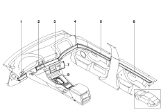 Дооснащение Titan-Line Interieur для BMW E39 525i M54 (схема запасных частей)