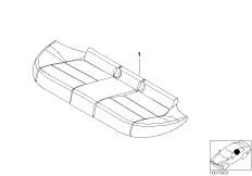 Инд.обивка подушки Зд сиденья Alcantara для BMW E46 323Ci M52 (схема запасных частей)