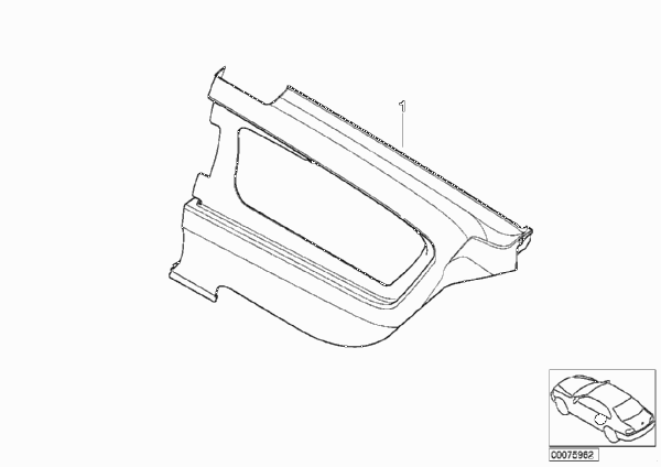 Индивидуальная боковая обшивка при НПБ для BMW E46 325Ci M54 (схема запчастей)