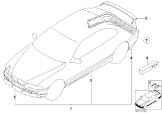 Аэродинамический комплект для BMW E46 316Ci N40 (схема запасных частей)