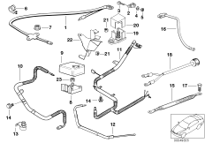 провод батареи для BMW E38 750i M73 (схема запасных частей)