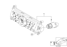 Панель управления автом.сист.кондицион. для BMW R52 One W10 (схема запасных частей)
