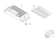 Детали блока предохранителей в салоне для BMW R52 Cooper W10 (схема запасных частей)