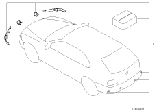 Комплект дооснащения PDC для BMW E53 X5 3.0i M54 (схема запасных частей)
