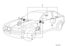 Аудиосистема  Sound Modul для BMW E36 318tds M41 (схема запасных частей)