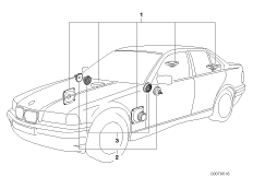 Аудиосистема  Sound Modul для BMW E36 M3 3.2 S50 (схема запасных частей)